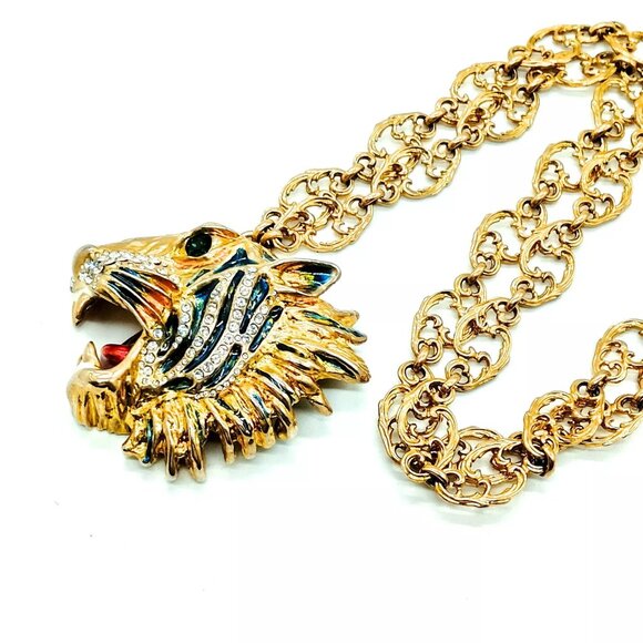 Gucci Crystal & Enamel Rajah Pendant Necklace - Picture 1 of 6